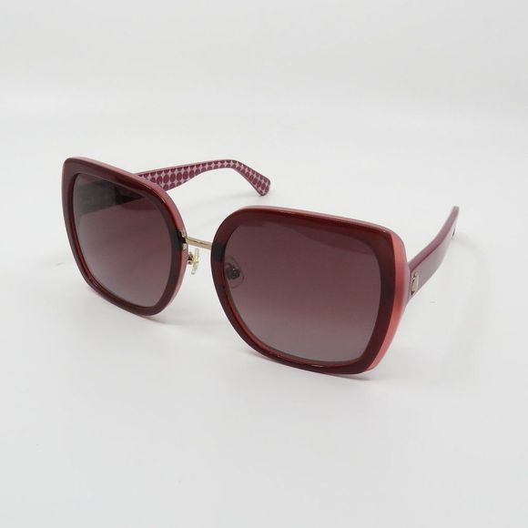 Kate Spade New Kimber/G/S C9A Red/Burgundy Shaded Square Sunglasses main image 4